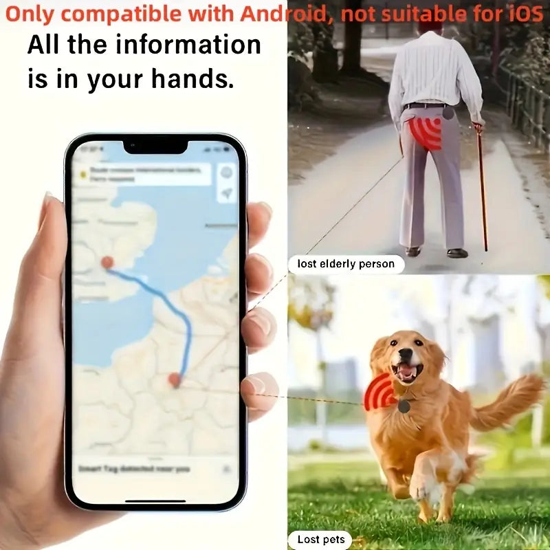 Mini Smart GPS Tracker – Waterproof Bluetooth Locator for Car, Pets & Personal Items