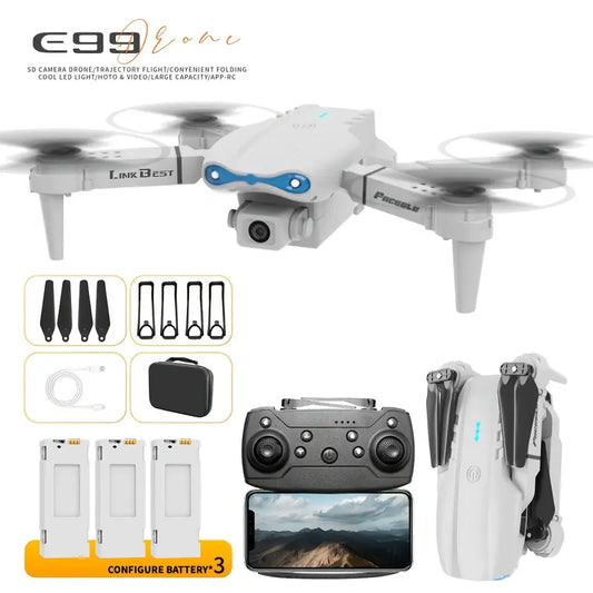 E99 Pro Drone – Dual Camera, 4K HD, 360° Flip, Foldable & Portable Design