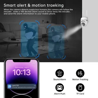 Smart 1080P WiFi Security Camera with Motion Detection & Night Vision