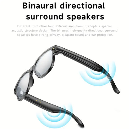 Smart Wireless Glasses – Bluetooth 5.3, HD Camera, AI Voice Assistant, Noise Reduction, Long Battery Life