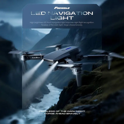 E88 Dual Camera Foldable Drone – HD Aerial Photography, LED Light, 360° Rotation, Portable Design