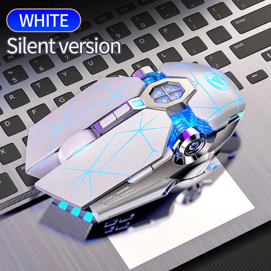 Futuristic LED Gaming Mouse – Silent & Audio Versions | Ergonomic RGB Car Design for PC & Laptop
