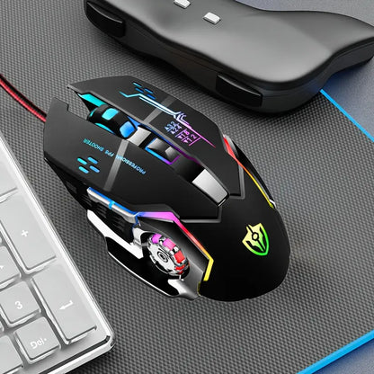 3200 DPI Backlit Gaming Mouse – 6 Programmable Buttons & USB Wired for PC/Laptop