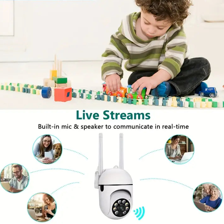 Smart 1080P WiFi Security Camera with Motion Detection & Night Vision