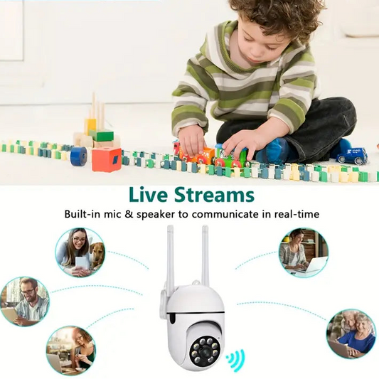 Smart 1080P WiFi Security Camera with Motion Detection & Night Vision